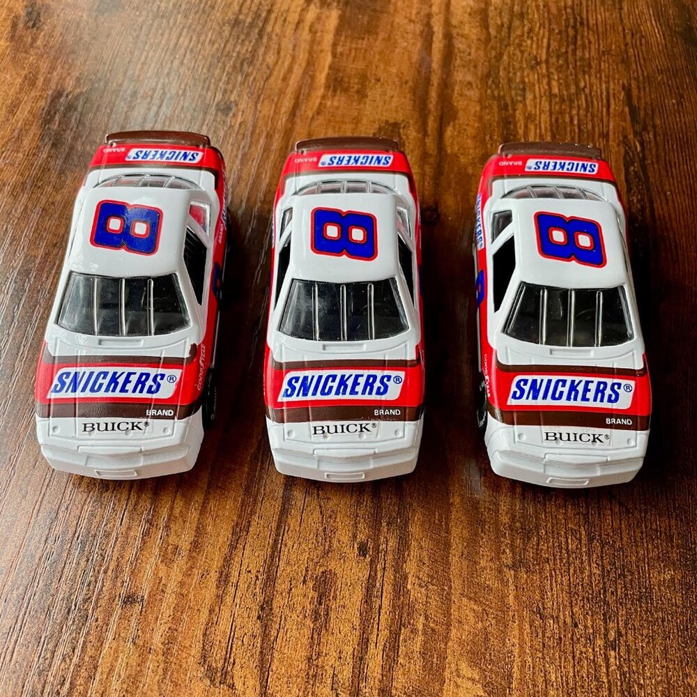 Vintage Snickers NASCAR #8 Buick Regal Promo Cars (Set of 3) 1991 Mars Candy Adv